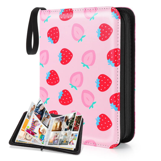 CLOKORIA Card Binder for Girls Gifts,440 Cards Collectible Trading Card Holder Case with 55 Sleeves, 4 Pocket for TCG Game Cards Collection Sports Trading Cards Collector Album (Sakura cat)